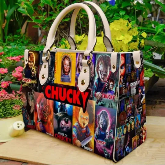 Chucky Halloween Horror Leather Bags, Chucky Lovers Handbag, Chucky Women Bags, Shoulder Bag, Crossbody Bag, Shopping Bag