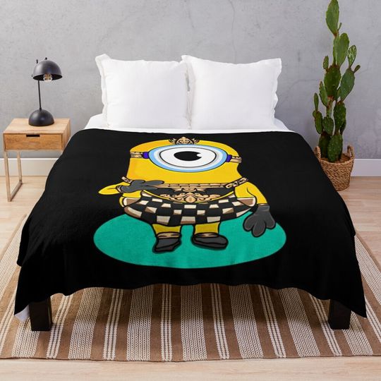 Cute Minion Cartoon Throw Blanket, Comfortable Blanket for Men, Women, Kids, Home Decor Gift Ideas