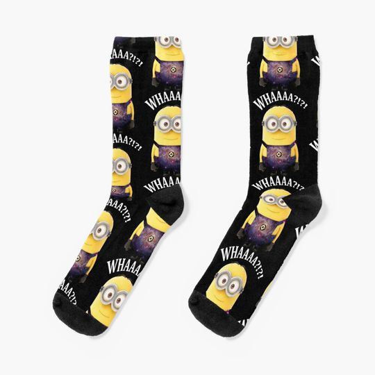 Minion Galaxy Socks, Comfortable Cotton Socks for Men, Women, kids, Trending Casual Style