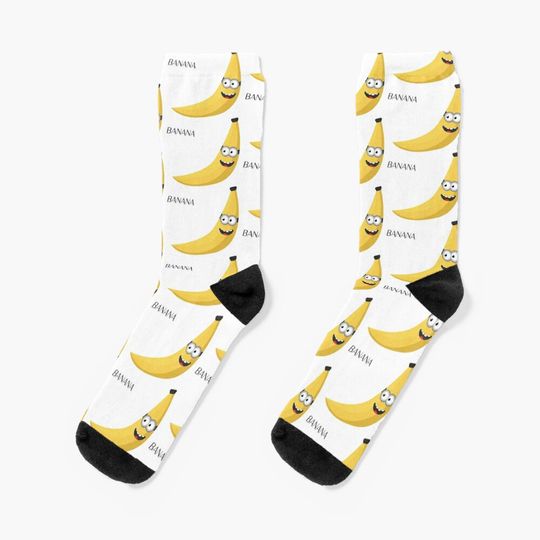 New banana Minion stickers Socks, Comfortable Cotton Socks for Men, Women, kids, Trending Casual Style