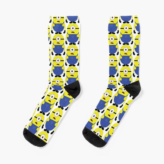 Minion funny face Socks, Comfortable Cotton Socks for Men, Women, kids, Trending Casual Style