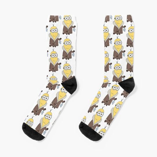 Cute Minion Fishing Socks, Comfortable Cotton Socks for Men, Women, kids, Trending Casual Style