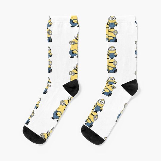 Minion Friends Socks, Comfortable Cotton Socks for Men, Women, kids, Trending Casual Style