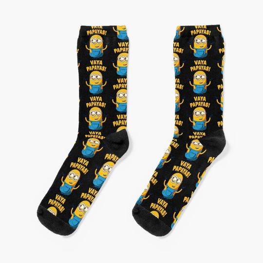 Minion Socks, Comfortable Cotton Socks for Men, Women, kids, Trending Casual Style