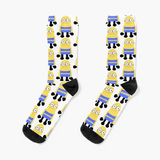 Minion Monion Socks, Comfortable Cotton Socks for Men, Women, kids, Trending Casual Style