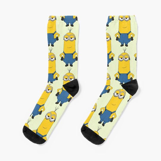 Tim minion Socks, Comfortable Cotton Socks for Men, Women, kids, Trending Casual Style