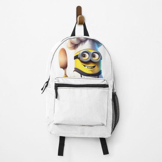 Pastry Chef Minion Backpack, Cute Backpack for Women, Men, Kids, Trending Street Fashion