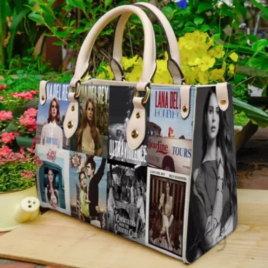 Lana Del Rey Music Singer Premium Leather Bag, Lana Del Rey Lovers Handbag, Shoulder Bag, Crossbody Bag, Shopping Bag, Top Handle Bag