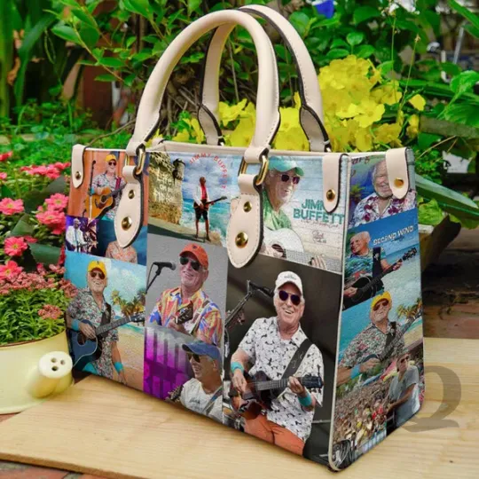 Jimmy buffett Leather Bags, Jimmy buffett Lovers Handbag, Shoulder Bag, Crossbody Bag, Shopping Bag, Top Handle Bag
