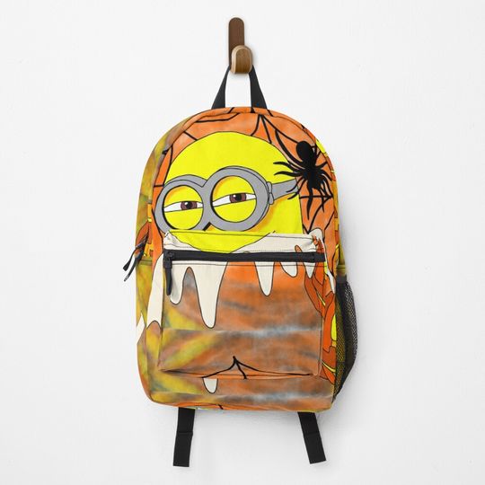 Spooky Minion and pumpkin Backpack, Cute Backpack for Women, Men, Kids, Trending Street Fashion