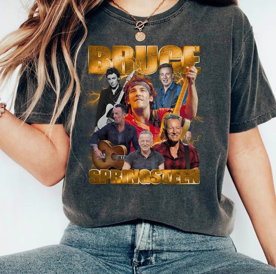 Bruce Springsteen Born In The U.S.A. White T Shirt A Rock Off Officially Licensed Product Unisex Adult Sizes