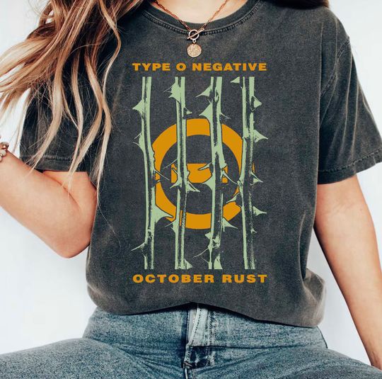 Type O Negative T Shirt, October Rust Vintage 1996 Album Inspired 90's Graphic Tee Gothic Metal Band Fan Gifts TN50