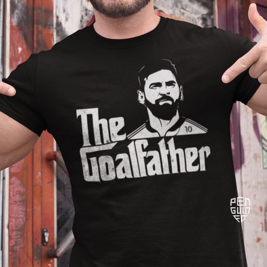 The Goalfather Messi Shirt | Comfortable Short Sleeve Cotton Tee | Gift For Soccer Lovers | Father's Day Gift