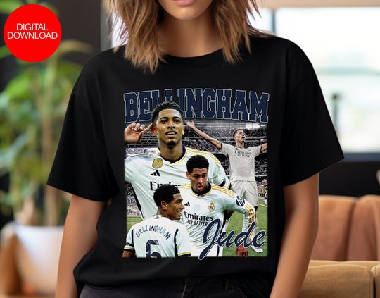 Jude Bellingham Football TShirt  | Comfortable Short Sleeve Cotton Tee | Gift For Soccer Lovers | Father's Day Gift