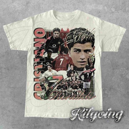 Limited Cristiano Ronaldo CR7 Vintage 90s T-Shirt, Game Day Cotton Short Sleeve Tee, Gift For Woman and Man Unisex T-Shirt