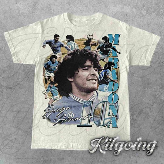 Limited Diego Maradona Vintage 90s T-Shirt, Game Day Cotton Short Sleeve Tee, Gift For Woman and Man Unisex T-Shirt