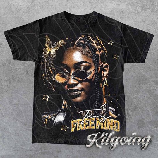 Discover Limited Tems Free Mind V1 Vintage T-Shirt, Game Day Cotton Short Sleeve Tee, Gift For Woman and Man Unisex T-Shirt