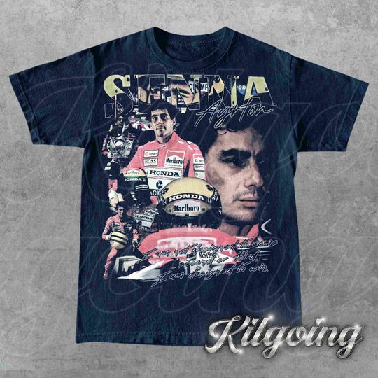 Limited Ayrton Senna V1 Vintage 90s T-Shirt, Game Day Cotton Short Sleeve Tee, Gift For Woman and Man Unisex T-Shirt