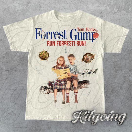 Limited Forest Gump Tom Hanks Vintage 90s T-Shirt, Game Day Cotton Short Sleeve Tee, Gift For Woman and Man Unisex T-Shirt
