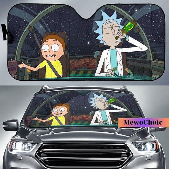 Rick And Rickandmorty Car Sun Shade, Car Windshield, Rick And Rickandmorty Auto Sunshade, Rick And Rickandmorty Car Windshield, Sun Shade For Car