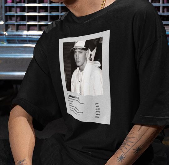 Eminem Graphic T-shirt - Vintage Style Rap Tee for Fans, Hip Hop Music Apparel