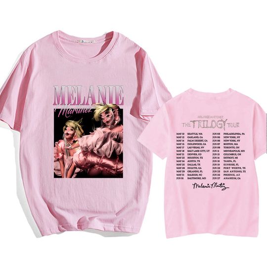 2024 The Trilogy Tour Funny Printing T-shirts, Concert 2024 Shirt,  Singer Melanie Martinez Graphic Tee-shirt Short Sleeve Cotton Summer Tshirt Casual, Gift For Fan