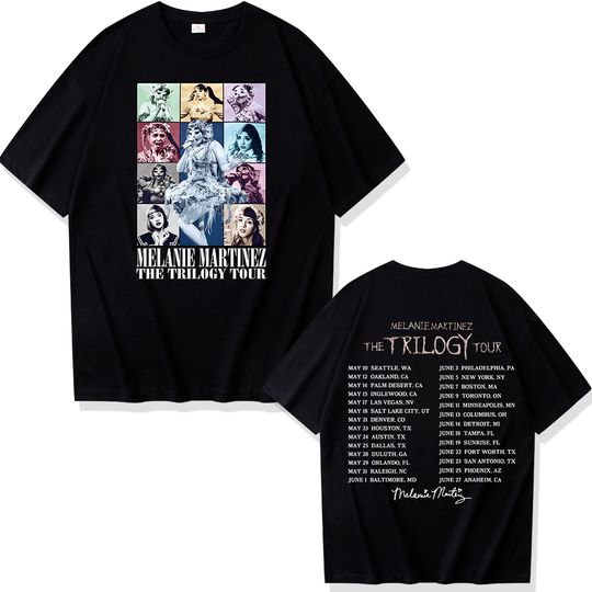 Melanie Martinez The Trilogy Tour 2024 Cotton T-Shirts, Music Tour 2024 Shirt, Concert 2024 Shirt,  Woman Man Short Sleeve Fashion Y2K T Shirts, Gift For Fan