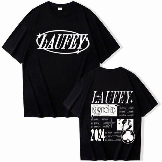 Laufey Tour 2024 Cotton T-shirt, Laufey Merch, Laufey Concert 2024 Shirt,  Man Women Harajuku O-neck Short Sleeve Casual Shirt, Gift For Fan