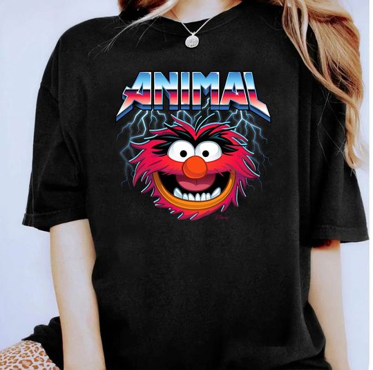 Cute Disney The Muppets Animal Big Face Costume Shirt, Disney Vacation Shirt, Casual Cotton Couple Matching Shirt, Short Sleeve Shirt