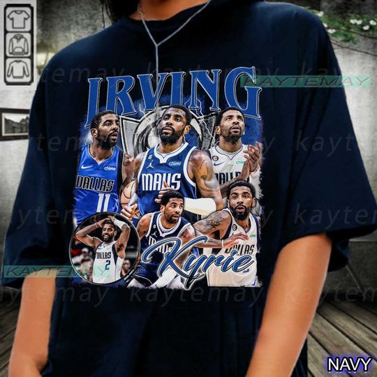 Kyrie Irving shirt, Dallas Basketball Shirt, Vintage 90s tee, Custom Basketball shirt, Homage Tee, Kyrie Irving, Unisex shirt