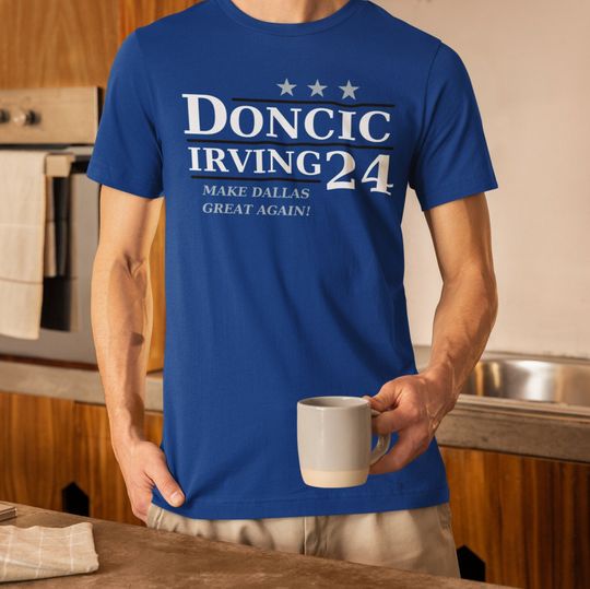 Luka Doncic and Kyrie Irving 2024 Campaign T Shirt, Dallas Basketball Shirt, Funny Election Apparel, Gift for Boyfriend, Luka Magic Tee