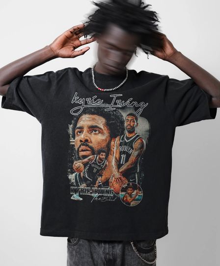 Kyrie Irving Shirt for Men Women Vintage Basketball Shirt Bootleg T-Shirt Classic 90s Graphic Tee Gift for Dallas Basketball fan