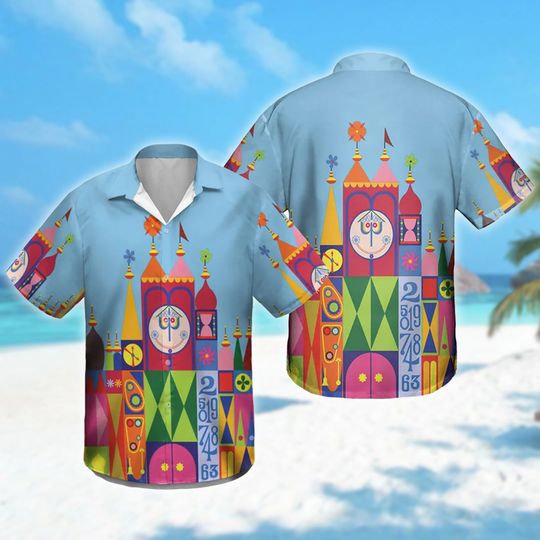 Its A Small World Theme Parks Inspired Hawaiian Shirt Gifts for Women,Men, Trending Tshirt, Cotton Tee, Short Sleeve Tee
