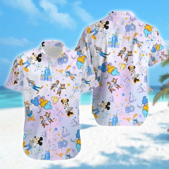 Magic Castle Hawaiian Shirt, Mickey Mouse Chip And Dale Gifts for Women,Men Cotton Tee