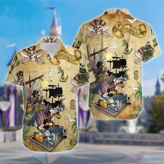 Pirated Of the Caribbean Mickey And Friends Hawaiian Shirt Gift for Men, Women, Kids - Trending Street Fashion