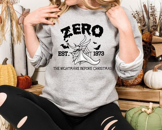 Zero Dog Sweatshirt, Disney Halloween Sweatshirt, Nightmare Before Christmas Sweatshirt, Spooky Season Sweater, Trick or Treat Sweater, Halloween Party 2024