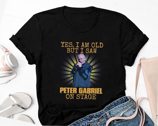 I Saw Peter Gabriel On Stage Graphic Cotton Shirt, Peter Gabriel 90s Vintage Shirt, Peter Gabriel Fan Shirt, Peter Gabriel io The Tour 2023 Shirt