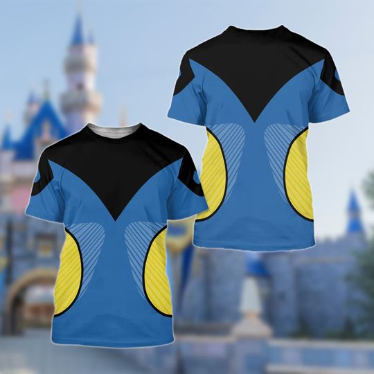 Dory Costume 3D T-shirt, Finding Nemo Cosplay Costume Comfortable Summer | Beach Outfit | Tee for Men, Women, Kids
