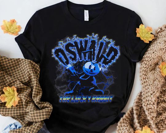 Disney Epic Mickey Oswald The Lucky Rabbit Portrait Shirt, WDW Magic Kingdom Disneyland Family Vacation Holiday Gift, Halloween Gifts