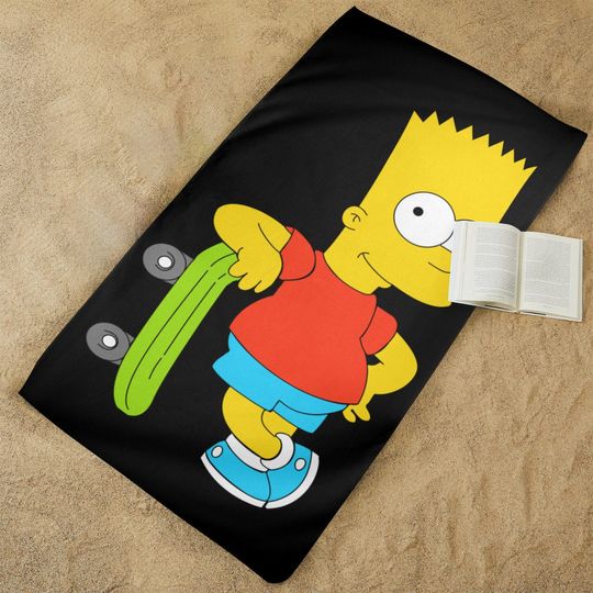 Simpsons Beach Towel, Women's Beach Towel, Cartoon Swimming Pool Towel, Towel Wrapped Bikini Covered Sunscreen