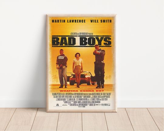 Bad Boys Poster | Michael Bay | Minimalist Movie Poster | Vintage Retro Art Print | Custom Poster | Wall Art Print | Home Decor