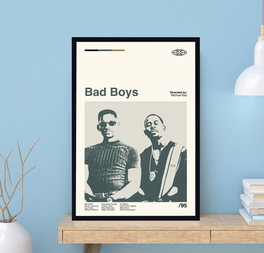 Bad Boys Poster, Bad Boys Movie, Michael Bay, Retro Movie Poster, Minimalist Art, Vintage Poster