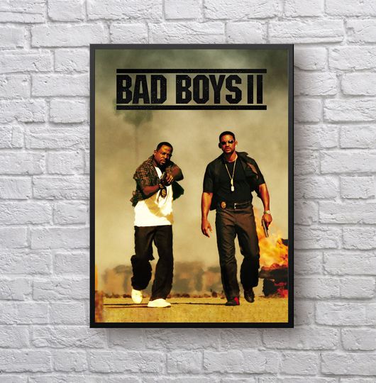 Discover Bad Boys II (2003) Action Movie Poster Bad Boys II film print Bad Boys II poster