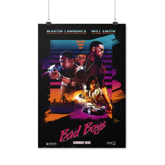 Poster BAD BOYS fan art movie poster Will Smith Lawrence Bay