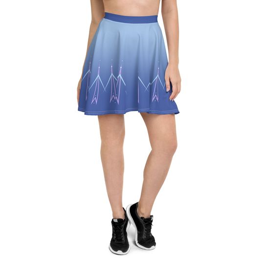 Elsa Disneybound Skater Skirt, Stretching And Shrinking Skirts, Muliti-size Available, Summer Fashion Skirts