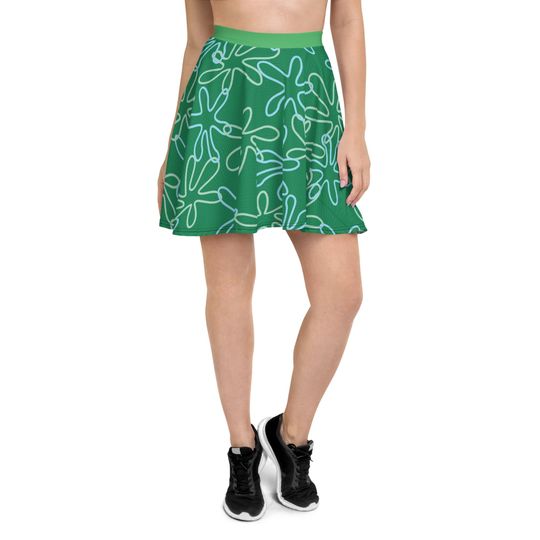 Disgust Disneybound Skater Skirt, Comfortable and Stretching Skirts, Top Trending Skirt For Summer Consume, Cosplay Skirts