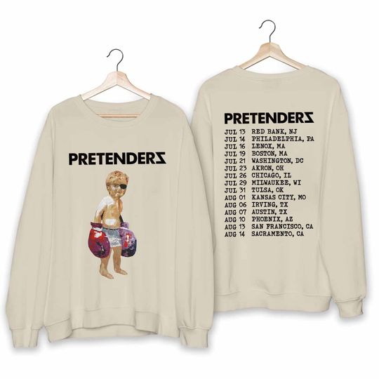 The Pretenders US 2024 Tour Double Sided Sweatshirt, Music Two Sides Sweatshirt for Fans, Music Sweatshirts for Men Women and Kids, Music Men Clothing