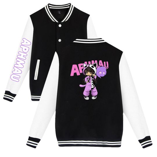 Aphmau Merch Men Women Jacket Baseball, Uniform Anime Autumn Couple sports jacket, Streetwear casual jacket Boy girls Tops Outwear