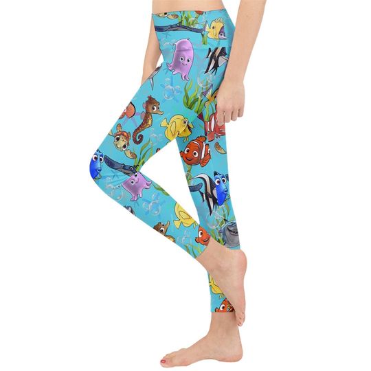 Disney Finding Nemo Leggings, Magic Yoga Pants, Summer Yoga Leggings, Leggings for Disney Fans, Finding Nemo Inspired Men Clothing