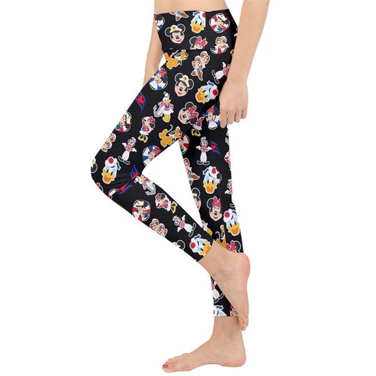 Mickey and Friends Cruise Leggings, Magic Yoga Pants, Summer Yoga Leggings, Leggings for Disney Fans, Disney Inspired Men Clothing